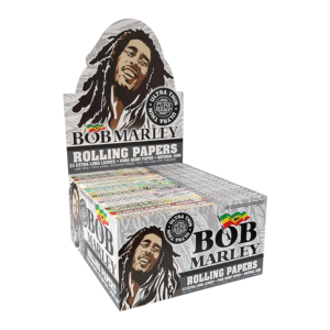BOB MARLEY ROLLING PAPERS BOX - ULTRA THIN PURE HEMP KING SIZE BOX OF 50