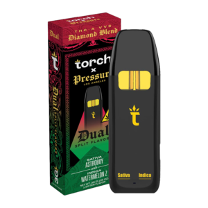 TORCH X PRESSURE LA DIAMOND BLEND 3G DISPOSABLE DUAL SPLIT FLAVORS - ASTROBOY SATIVA & WATERMELON Z INDICA