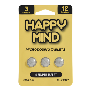 HAPPY MIND SYNAPTIC SURGE 4-OH TABLETS 10MG 3CT - BLUE RAZZ