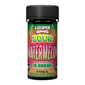 LOOPER THCA ULTRA POTENT FULL SPECTRUM GUMMIES 500MG 20CT JAR - SOUR WATERMELON