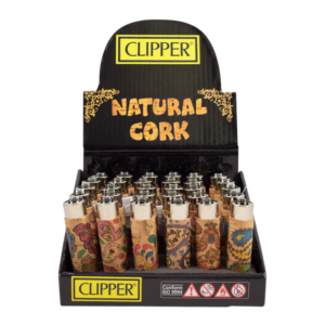 CLIPPER LIGHTER BOX OF 30 - NATURAL CORK