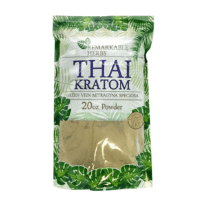 REMARKABLE HERBS KRATOM POWDER 20OZ - THAI GREEN VEIN