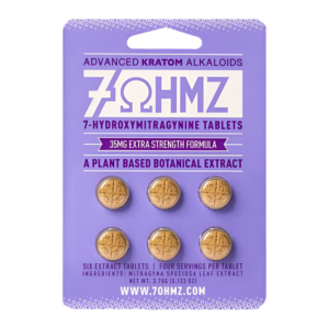 7 OHMZ ADVANCED KRATOM ALKALOIDS 7-HYDROXYMITRAGYNINE TABLETS EXTRA STRENGTH 35MG 6CT - UNFLAVORED