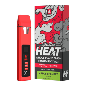 STRAIGHT HEAT WHOLE PLANT FLASH FROZEN EXTRACT 1G DISPOSABLE - APPLE SHERBET SATIVA