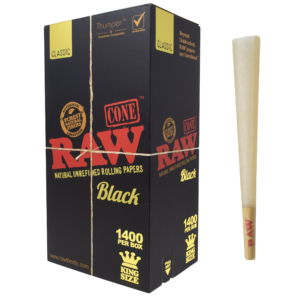 RAW ROLLING PAPERS BOX - KING SIZE CLASSIC BLACK 1400CT