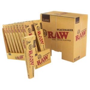 RAW ROLLING PAPER CONES BOX - PEACEMAKER BOX OF 16