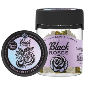 BLACK ROSES PREMIUM EXOTIC THC-A FLOWER 3.5G JAR - LEMON CHERRY RUNTZ SATIVA