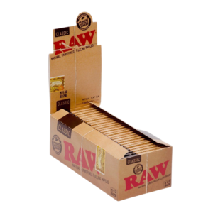 RAW ROLLING PAPERS BOX - CLASSIC 1 1/2 SIZE BOX OF 24