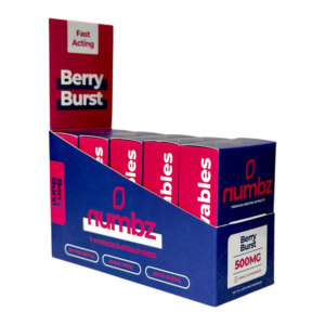 NUMBZ PREMIUM KRATOM EXTRACTS FAST ACTING 7-HYDROXYMITRAGYNINE TABLETS BOTTLE 50MG 10CT - BERRY BURST