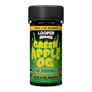 LOOPER THCA ULTRA POTENT FULL SPECTRUM GUMMIES 500MG 20CT JAR - GREEN APPLE OG