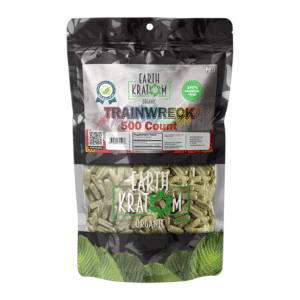 EARTH KRATOM ORGANIC CAPSULES 500CT - TRAINWRECK