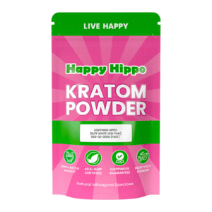 HAPPY HIPPO KRATOM POWDER 500G/17.6OZ - LIGHTNING HIPPO
