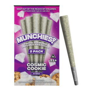 MUNCHIES THC-A DIAMOND PRE-ROLLS 5 PACK - COSMIC COOKIE HYBRID