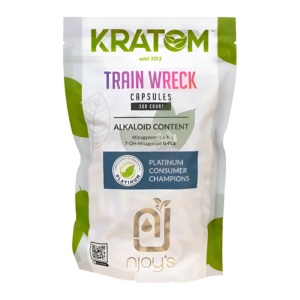 NJOYS KRATOM CAPSULES 300CT - TRAIN WRECK