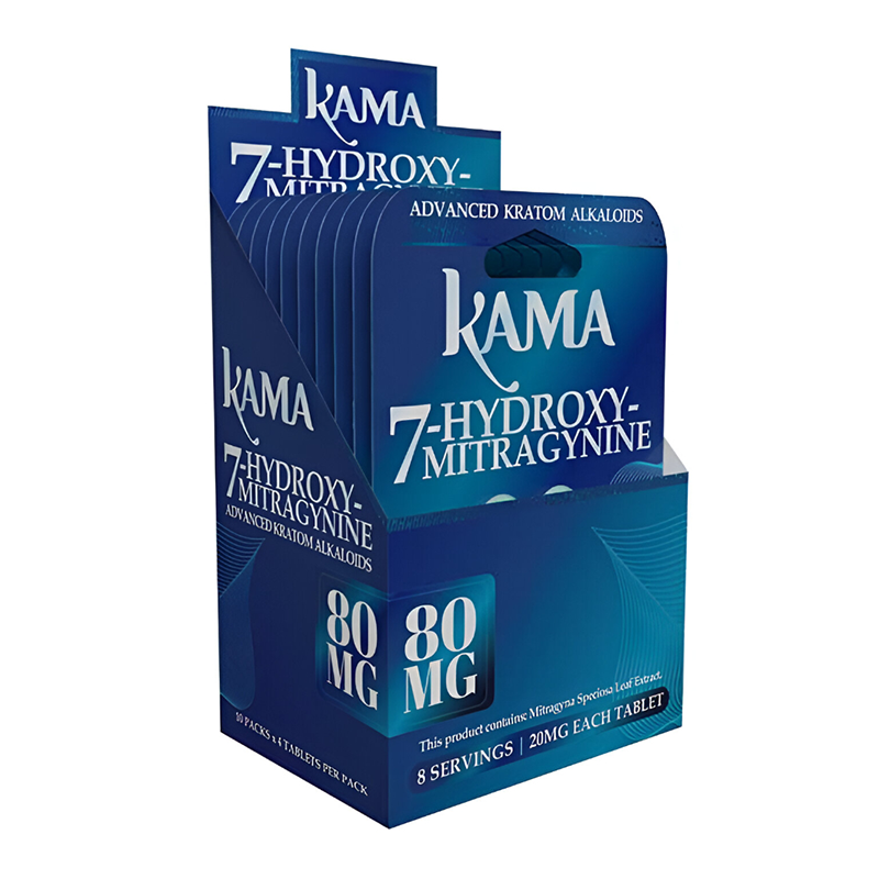 KAMA ADVANCED KRATOM ALKALOIDS 7-HYDROXYMITRAGYNINE TABLETS 20MG 4CT - UNFLAVORED