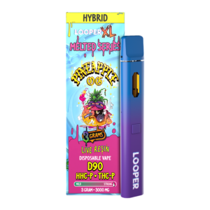 LOOPER XL MELTED SERIES LIVE RESIN 3G DISPOSABLE - PINEAPPLE OG HYBRID