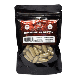 EARTH KRATOM ORGANIC CAPSULES 65CT - RED MAENG DA