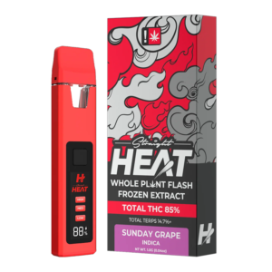 STRAIGHT HEAT WHOLE PLANT FLASH FROZEN EXTRACT 1G DISPOSABLE - SUNDAY GRAPE INDICA
