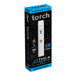 TORCH PRESSURE BLEND 3.5G DISPOSABLE - BLUE RAZZ HAZE SATIVA