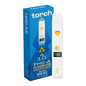 TORCH THC-A 1G VVS DIAMOND BLEND DISPOSABLE - BERRY BLUE INDICA