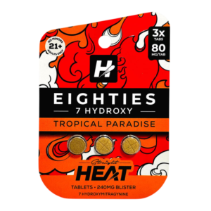 STRAIGHT HEAT EIGHTIES 7-HYDROXY TABLETS 80MG 3CT - TROPICAL PARADISE