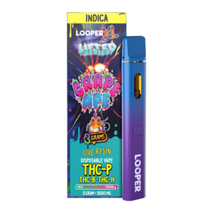LOOPER XL LIFTED SERIES LIVE RESIN 3G DISPOSABLE - GRAPE APE INDICA