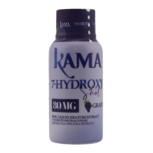 KAMA 7-HYDROXYMITRAGYNINE LIQUID KRATOM EXTRACT SHOTS 30ML 80MG - GRAPE