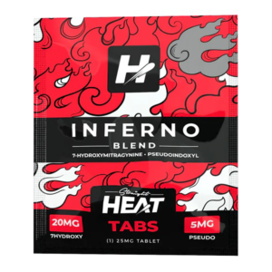 STRAIGHT HEAT INFERNO BLEND 7-HYDROXYMITRAGYNINE + PSEUDOINDOXYL TABLET 25MG 1CT - UNFLAVORED