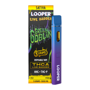 LOOPER LIVE BADDER THCA 3G DISPOSABLE - GREEN GOBLIN SATIVA