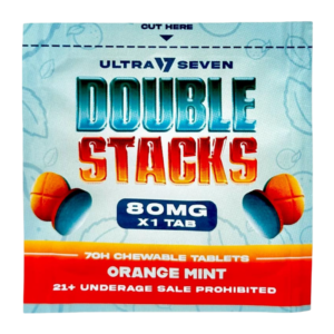 ULTRA SEVEN DOUBLE STACKS 7-HYDROXY CHEWABLE TABLETS 80MG 1CT - ORANGE MINT