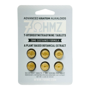 7 OHMZ ADVANCED KRATOM ALKALOIDS 7-HYDROXYMITRAGYNINE TABLETS SUSTAINED RELEASE FORMULA 28MG 6CT - UNFLAVORED