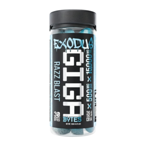 EXODUS GIGA BYTES THC-A THC-P CB9A 15000MG GUMMIES - RAZZ BLAST
