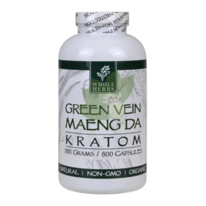 WHOLE HERBS KRATOM CAPSULES 500CT/10.6OZ - GREEN VEIN MAENG DA