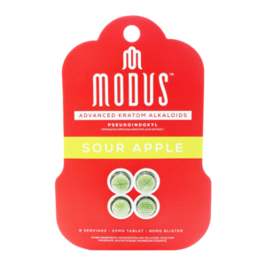MODUS ADVANCED KRATOM ALKALOIDS PSEUDOINDOXYL TABLETS 20MG 4CT - SOUR APPLE