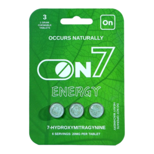 ON7 ADVANCED ALKALOIDS 7-HYDROXYMITRAGYNINE ENERGY CHEWABLE TABLETS 20MG 3CT - SOUR APPLE