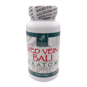 WHOLE HERBS KRATOM CAPSULES 60CT/1.3OZ - RED VEIN BALI