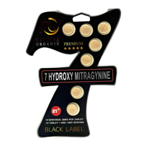 NATURE'S ORGANIX 7-HYDROXYMITRAGYNINE BLACK LABEL TABLETS 26MG 7CT - UNFLAVORED
