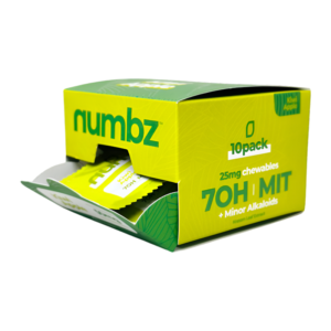 NUMBZ 7-OH + MIT CHEWABLE TABLETS 25MG 2CT - KIWI APPLE BOX OF 10