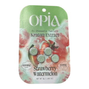OPIA KRATOM EXTRACT TABLETS 150MG 4CT - STRAWBERRY WATERMELON