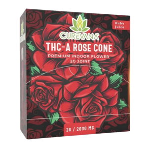 CUREVANA THC-A ROSE CONE PRE-ROLLS 2G - RUBY JUICE INDICA
