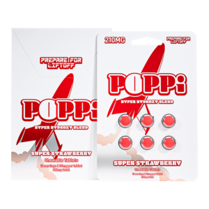 EXODUS POPPI HYPER HYDROXY BLEND CHEWABLE TABLETS 35MG 6CT - SUPER STRAWBERRY