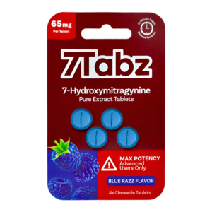 7TABZ 7-HYDROXYMITRAGYNINE PURE EXTRACT TABLETS 65MG 4CT - BLUE RAZZ