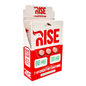 RISE 7-HYDROXYMITRAGYNINE SUPER STRENGTH CHEWABLE TABLET 30MG 3CT - UNFLAVORED BOX OF 5
