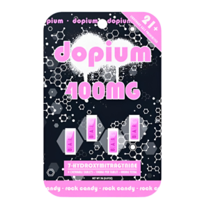 DOPIUM 7-HYDROXYMITRAGYNINE CHEWABLE TABLETS 100MG 4CT - ROCK CANDY