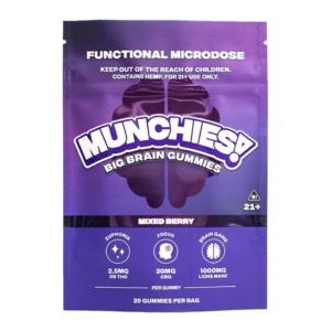 DELTA MUNCHIES FUNCTIONAL MICRODOSE GUMMIES - BIG BRAIN MIXED BERRY