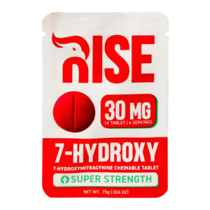 RISE 7-HYDROXYMITRAGYNINE SUPER STRENGTH CHEWABLE TABLET 30MG 1CT - UNFLAVORED