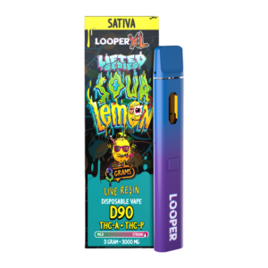 LOOPER XL LIFTED SERIES LIVE RESIN 3G DISPOSABLE - SOUR LEMON SATIVA