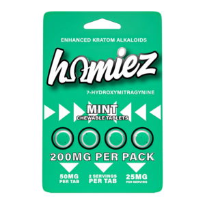 HOMIEZ 7-HYDROXYMITRAGYNINE TABLETS 50MG 4CT - MINT
