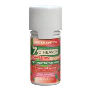 7 O'HEAVEN ADVANCED ALKALOID 7-HYDROXYMITRAGYNINE TABLETS BOTTLE 20MG 15CT - STRAWBERRY GLIMPSE