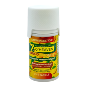 7 O'HEAVEN ADVANCED ALKALOID 7-HYDROXYMITRAGYNINE TABLETS BOTTLE 20MG 30CT - MANGO MADNESS